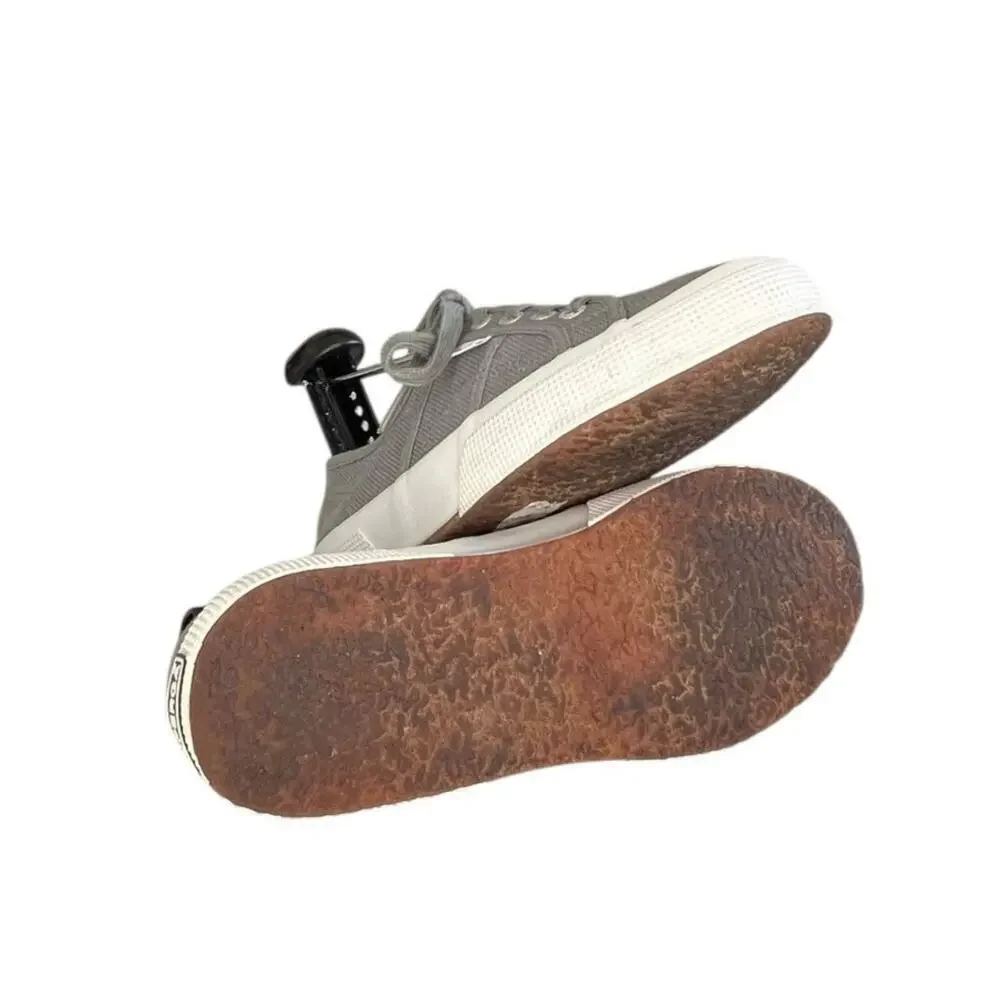 Womens Superga 2750 Cotu Classic Canvas Sneakers Size 7 Gray White